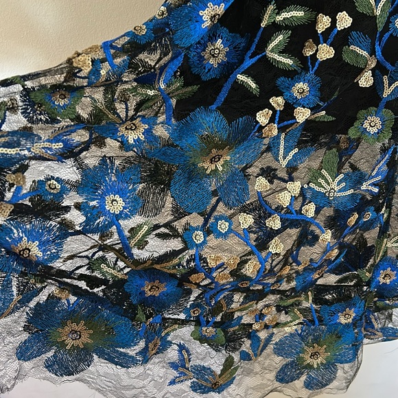 Dress the Population Blue Floral Midi Dress - Picture 8 of 10